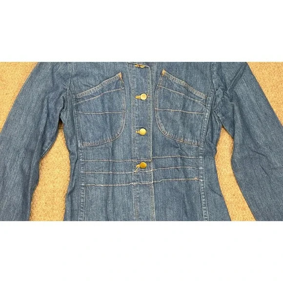 Rumble‎ Seats Rare Vtg Women's Button Up Long Sleeve Soft Denim Jacket Size M - Picture 3 of 15